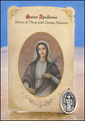 St Apollonia Dental Ailments Healing Holy Card