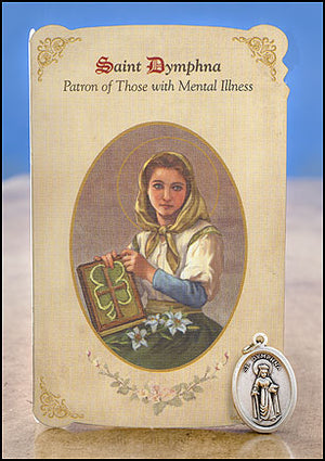 St Dymphna Mental Illness Healing Holy Card