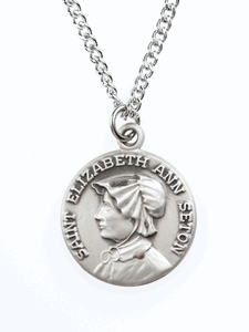 St. Elizabeth Ann Seton Oxidized Medal