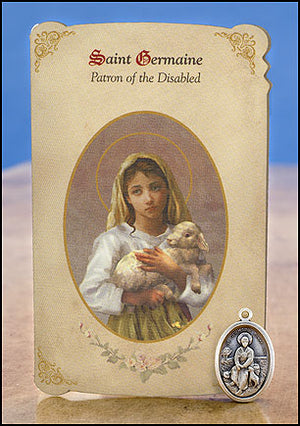 St Germaine Disabled Persons Healing Holy Card