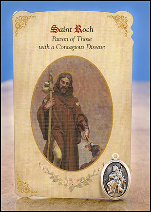 St Roch Contagious Diseases Healing Holy Card