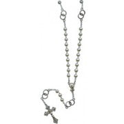 White Pearl Wedding Rosary - Silver or Gold Colour